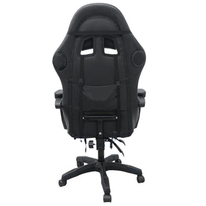 Intex Spire Onyx LED Massage Gaming Chair | Black | Ergonomic Comfort | LED & Vibration Massage
