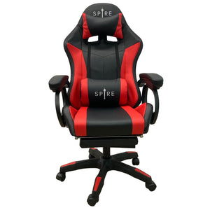 Intex Spire Onyx LED Massage Gaming Chair | Red & Black | Ergonomic Design with Massage Function