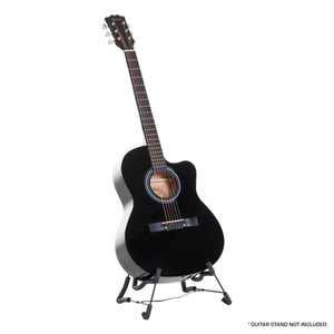Karrera Acoustic Cutaway 40in Guitar | Black | Beginner & Professional Use