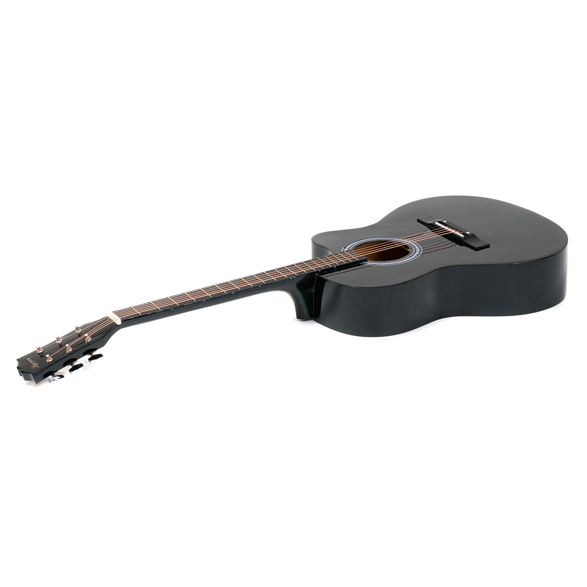 Karrera Acoustic Cutaway 40in Guitar | Black | Beginner & Professional Use