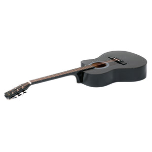 Karrera Acoustic Cutaway 40in Guitar | Black | Beginner & Professional Use