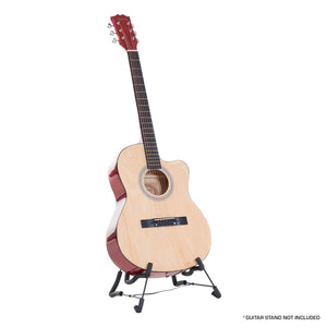 Karrera Acoustic Cutaway 40in Guitar | Natural | Classic Wooden Guitar