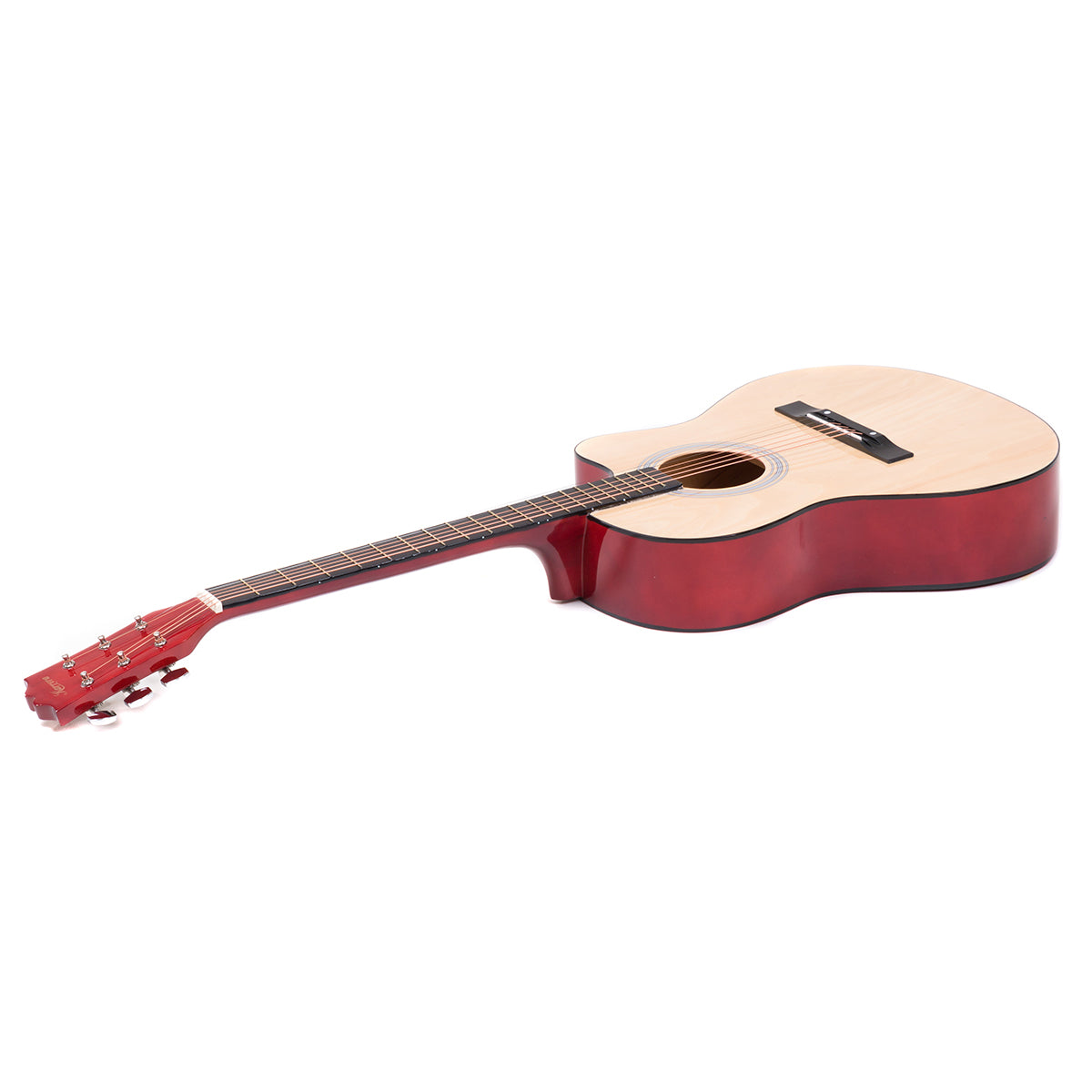 Karrera Acoustic Cutaway 40in Guitar | Natural | Classic Wooden Guitar