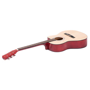 Karrera Acoustic Cutaway 40in Guitar | Natural | Classic Wooden Guitar