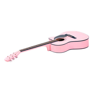Karrera Acoustic Cutaway 40in Guitar | Pink | Stylish Music Instrument