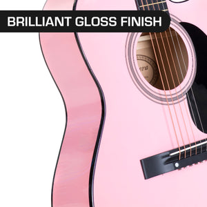 Karrera Acoustic Cutaway 40in Guitar | Pink | Stylish Music Instrument