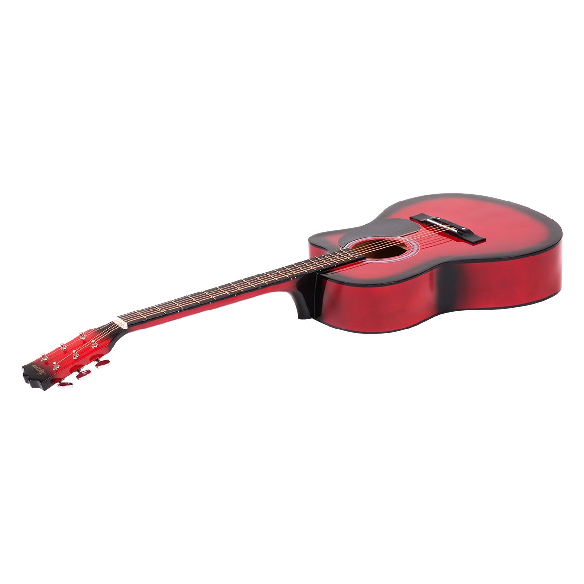 Karrera Acoustic Cutaway 40in Guitar | Red | Full-Size Acoustic Guitar
