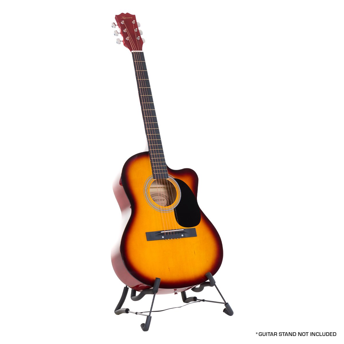 Karrera Acoustic Cutaway 40in Guitar | Sunburst | Rich Sound & Classic Look