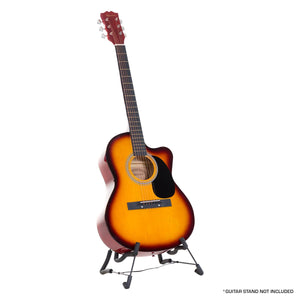 Karrera Acoustic Cutaway 40in Guitar | Sunburst | Rich Sound & Classic Look