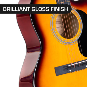 Karrera Acoustic Cutaway 40in Guitar | Sunburst | Rich Sound & Classic Look