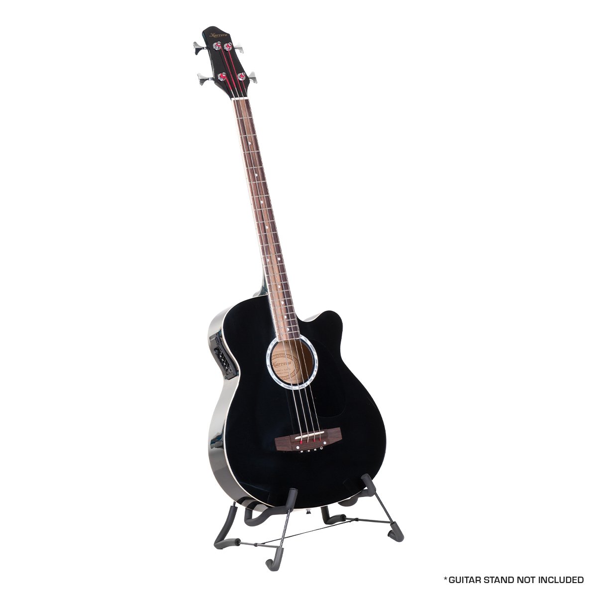 Karrera 43in Acoustic Bass Guitar | Black | Deep Tone & Rich Sound