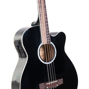Karrera 43in Acoustic Bass Guitar | Black | Deep Tone & Rich Sound