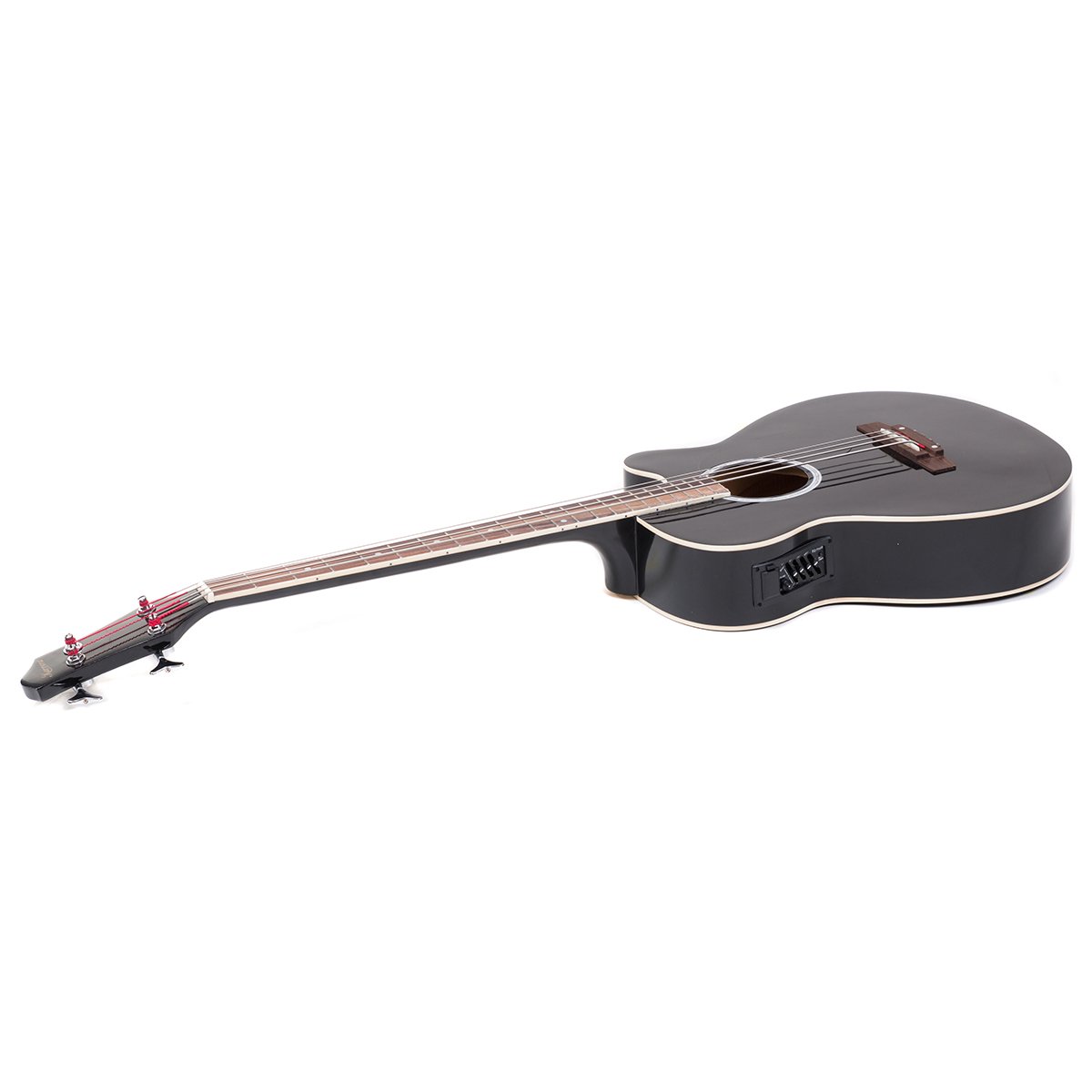 Karrera 43in Acoustic Bass Guitar | Black | Deep Tone & Rich Sound