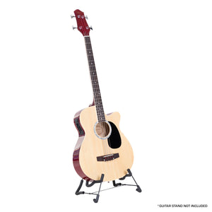 Karrera 43in Acoustic Bass Guitar with Electric Pickup | Natural | Versatile Performance