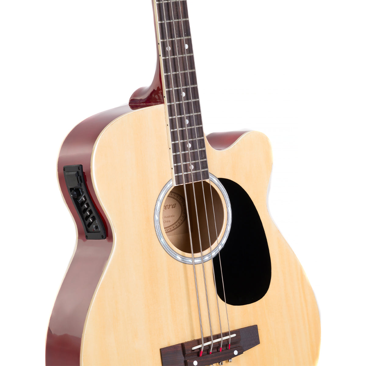 Karrera 43in Acoustic Bass Guitar with Electric Pickup | Natural | Versatile Performance