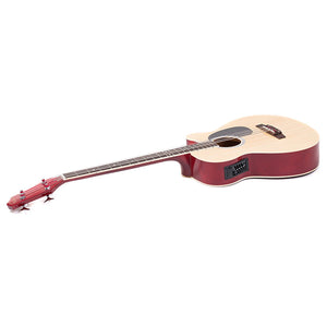 Karrera 43in Acoustic Bass Guitar with Electric Pickup | Natural | Versatile Performance