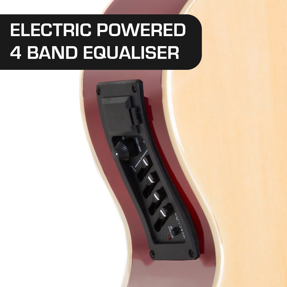 Karrera 43in Acoustic Bass Guitar with Electric Pickup | Natural | Versatile Performance