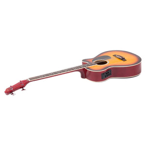 Karrera 43in Acoustic Bass Guitar | Sunburst | Classic Bass Sound
