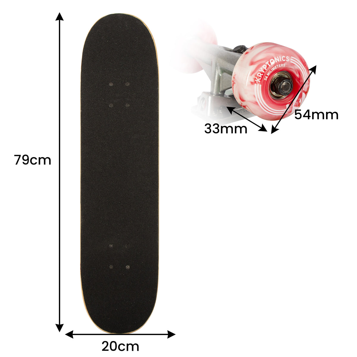 Kryptonics 31-Inch Star Series Complete Skateboard