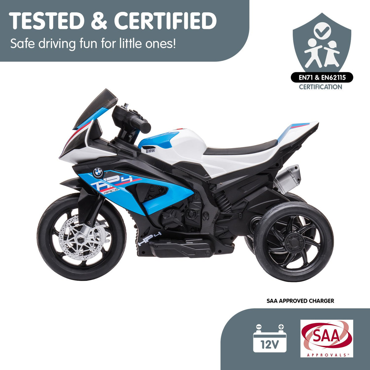 Kahuna BMW HP4 Race Kids Ride-on Motorbike | Blue