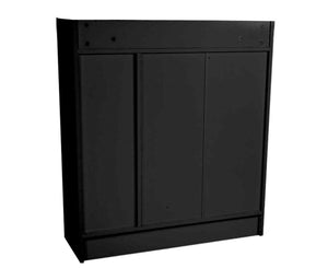 New 21 Pairs Shoe Cabinet Rack | Storage Organiser Shelf | 2 Doors Cupboard | Black