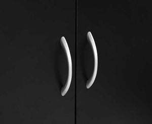 New 21 Pairs Shoe Cabinet Rack | Storage Organiser Shelf | 2 Doors Cupboard | Black