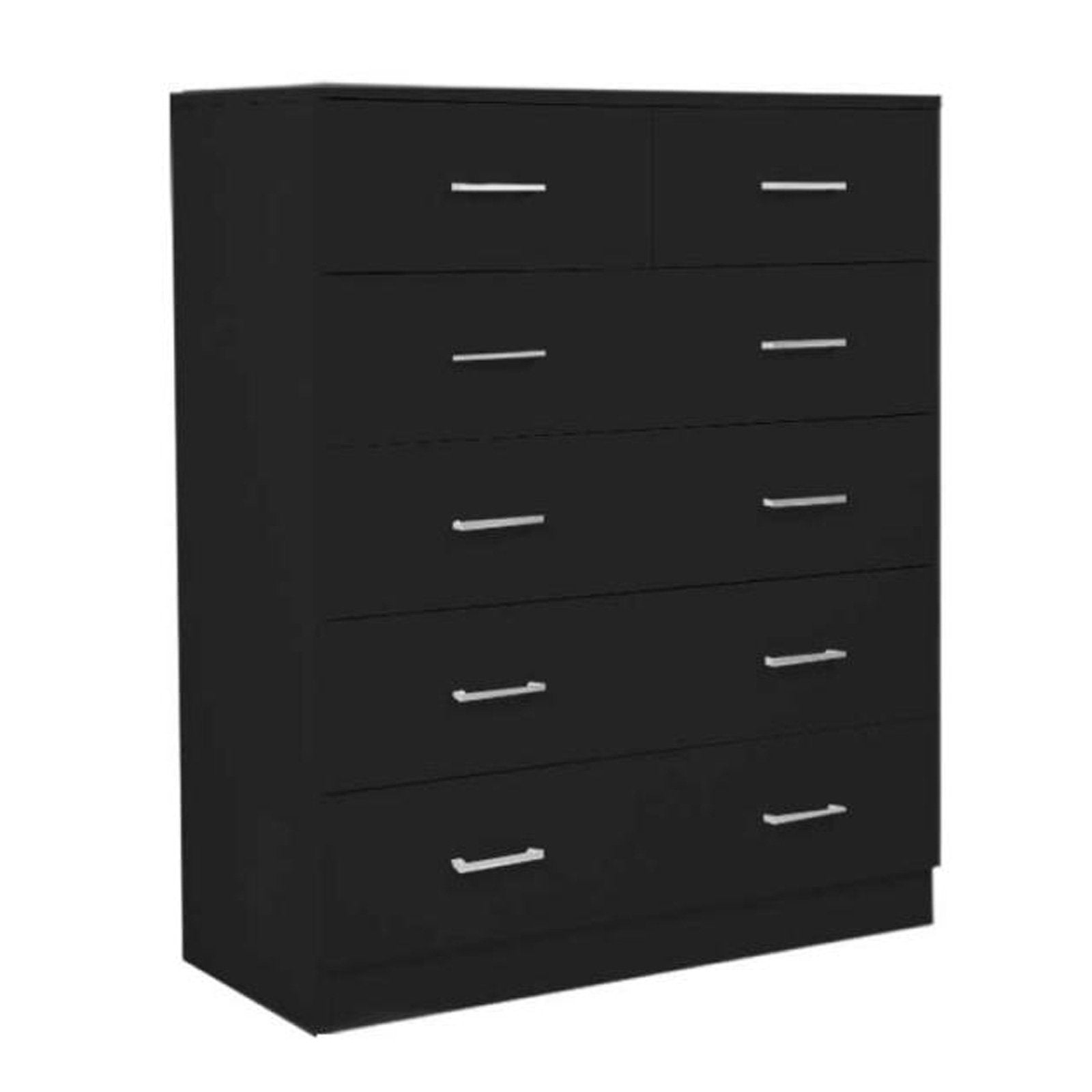 Tallboy Dresser | 6 Chest of Drawers | Table Cabinet | Bedroom Storage | Black