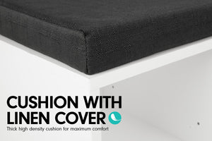 New 10 Pairs Shoe Cabinet Rack | Storage Organiser Shelf | Stool Bench Wood | White