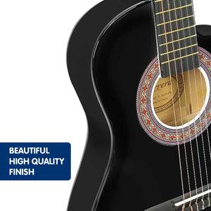 Karrera Children's Acoustic Guitar | Black | Classic Beginner Music Instrument