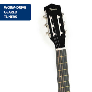 Karrera Children's Acoustic Guitar | Black | Classic Beginner Music Instrument