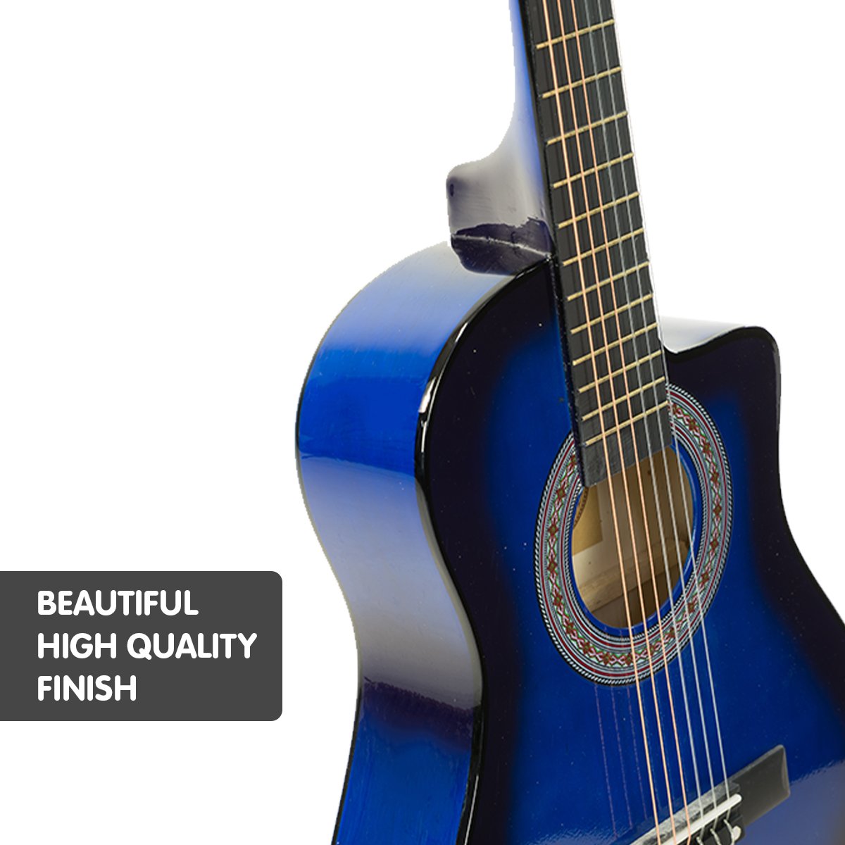 Karrera Children's Acoustic Guitar | Blue | 6-String Beginner Guitar for Kids
