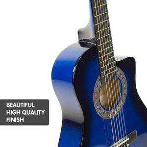 Karrera Children's Acoustic Guitar | Blue | 6-String Beginner Guitar for Kids