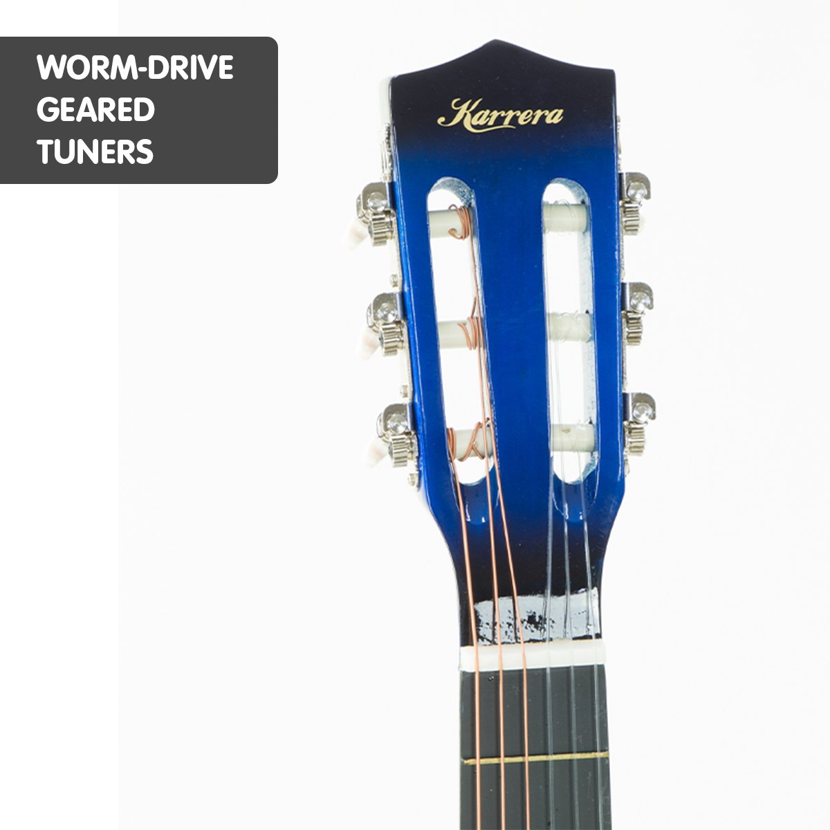 Karrera Children's Acoustic Guitar | Blue | 6-String Beginner Guitar for Kids