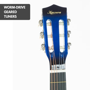 Karrera Children's Acoustic Guitar | Blue | 6-String Beginner Guitar for Kids