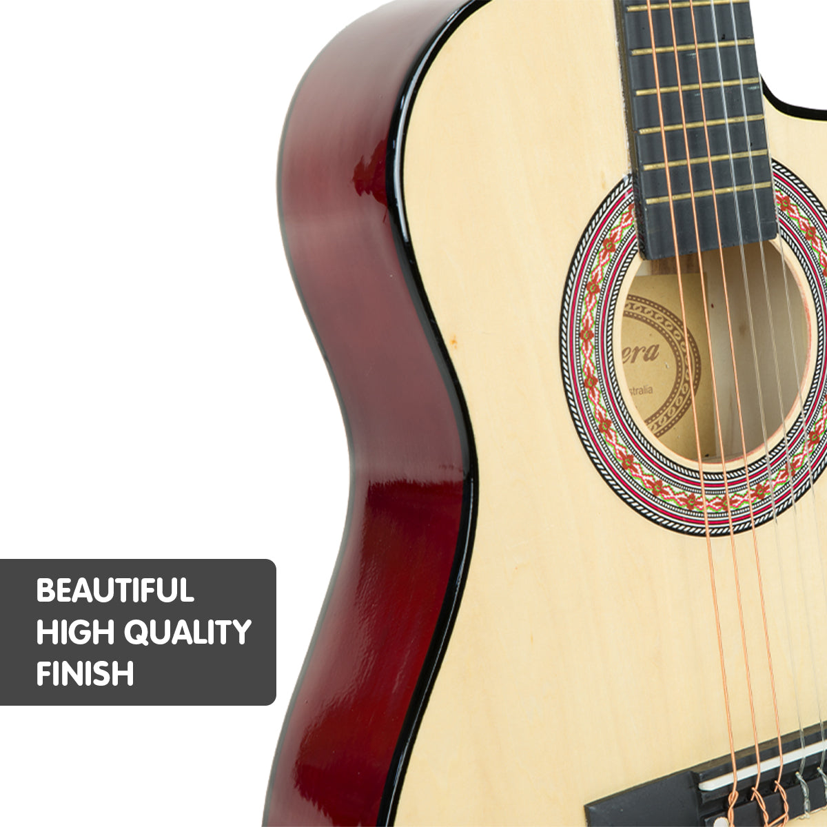 Karrera Children's Acoustic Guitar | Natural | Wooden Kids Music Instrument