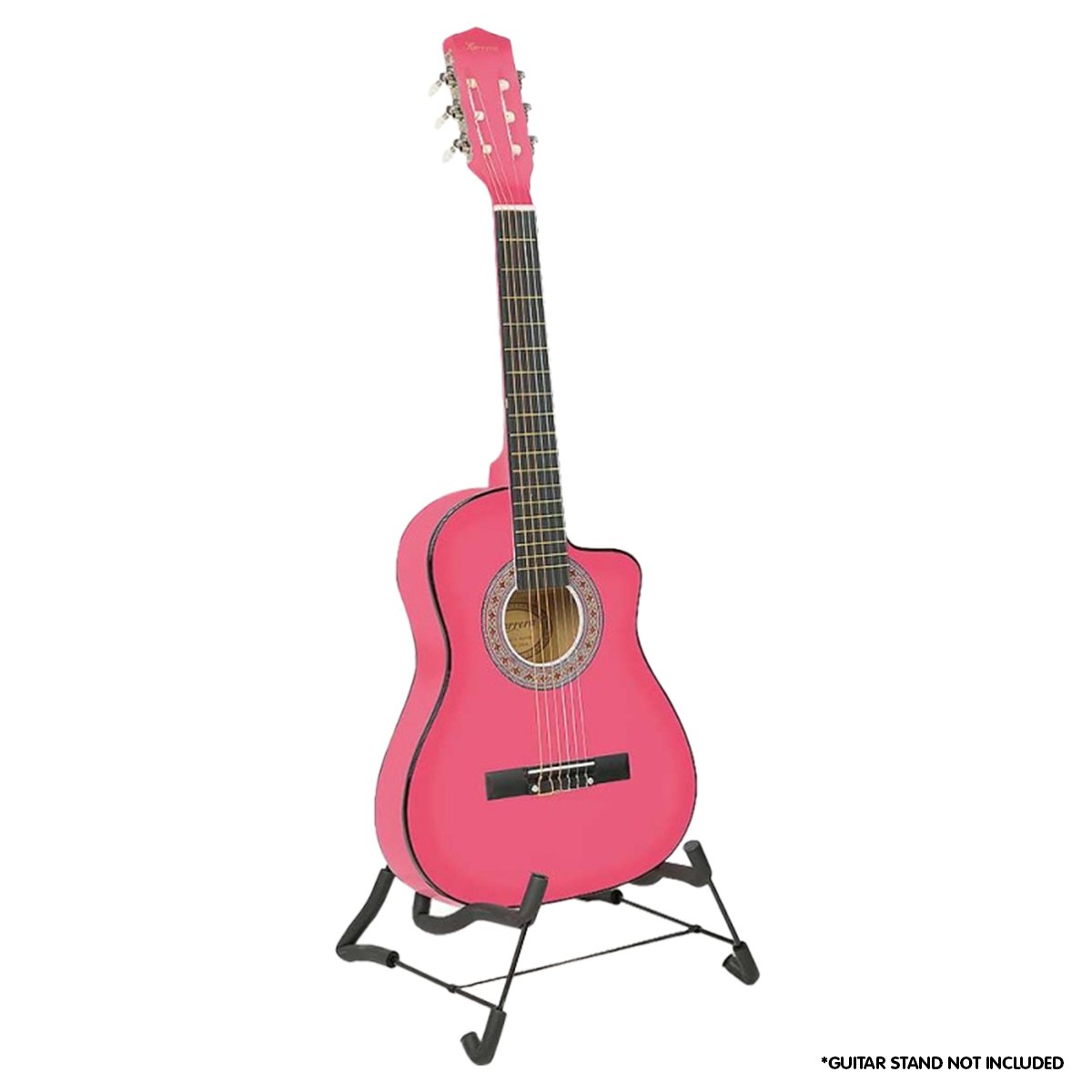 Karrera Children's Acoustic Guitar | Pink | Beginner Kids Music Instrument