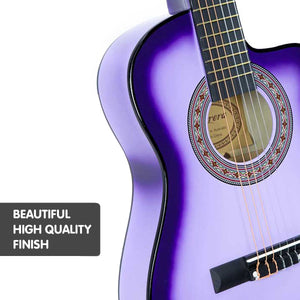 Karrera Children's Acoustic Guitar | Purple | Kids Beginner Music Instrument