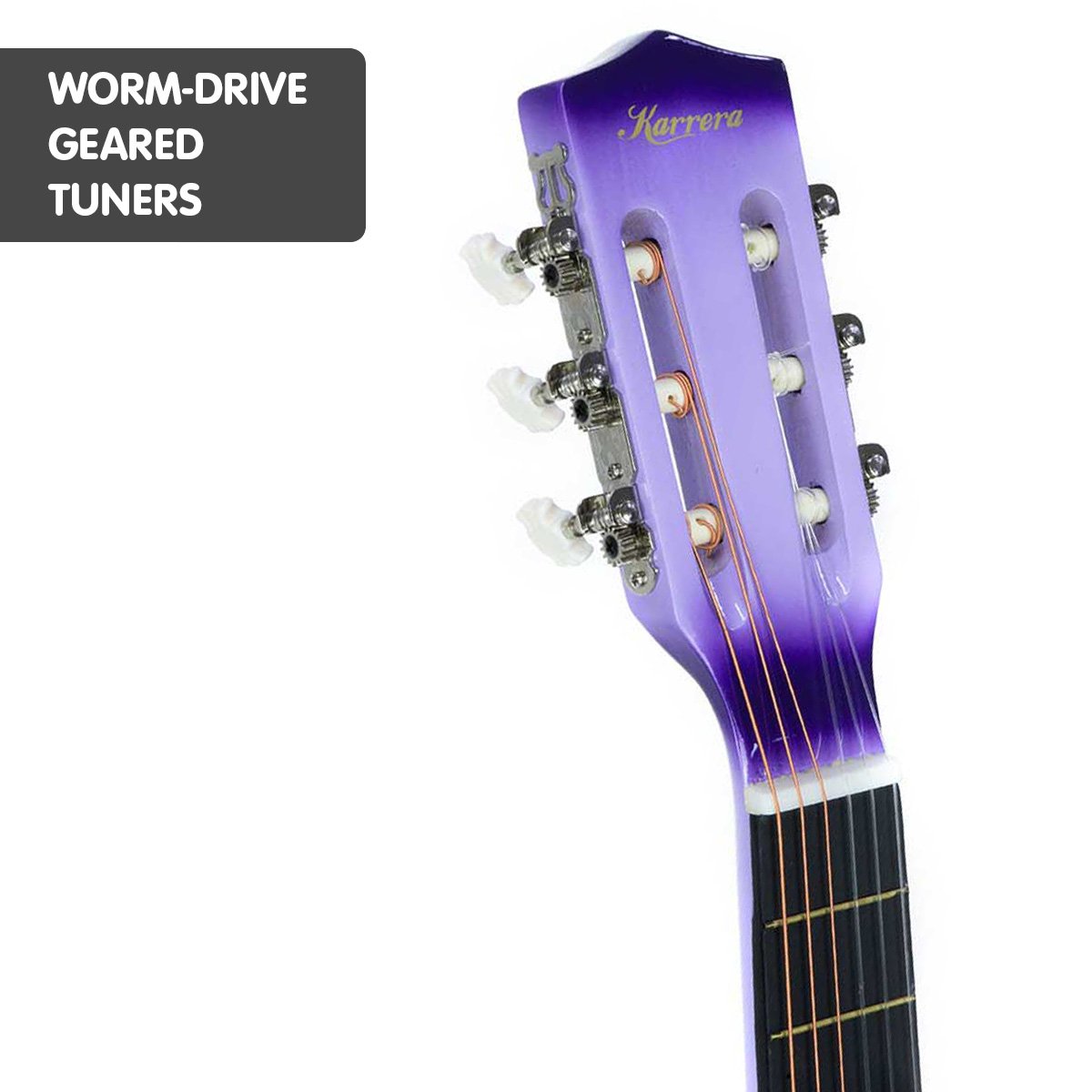 Karrera Children's Acoustic Guitar | Purple | Kids Beginner Music Instrument