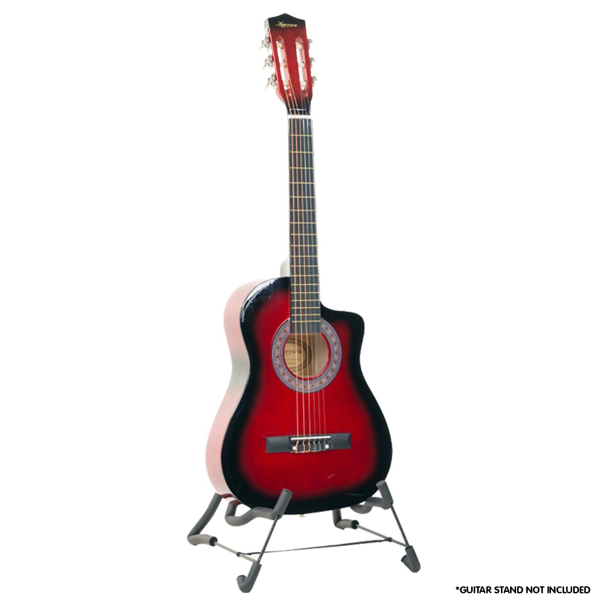 Karrera Children's Acoustic Guitar | Red | Easy-to-Play Kids Guitar
