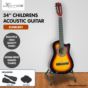 Karrera Children's Acoustic Guitar | Sunburst | 6-String Entry-Level Instrument