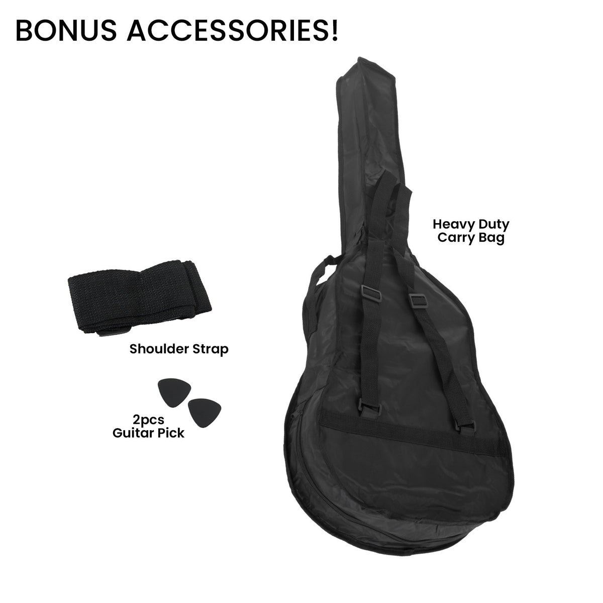 Karrera 38in Cutaway Acoustic Guitar with Guitar Bag | Natural | Beginner-Friendly Set