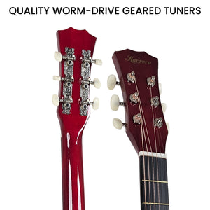 Karrera 38in Pro Cutaway Acoustic Guitar with Bag & Strings | Sunburst | Complete Starter Kit