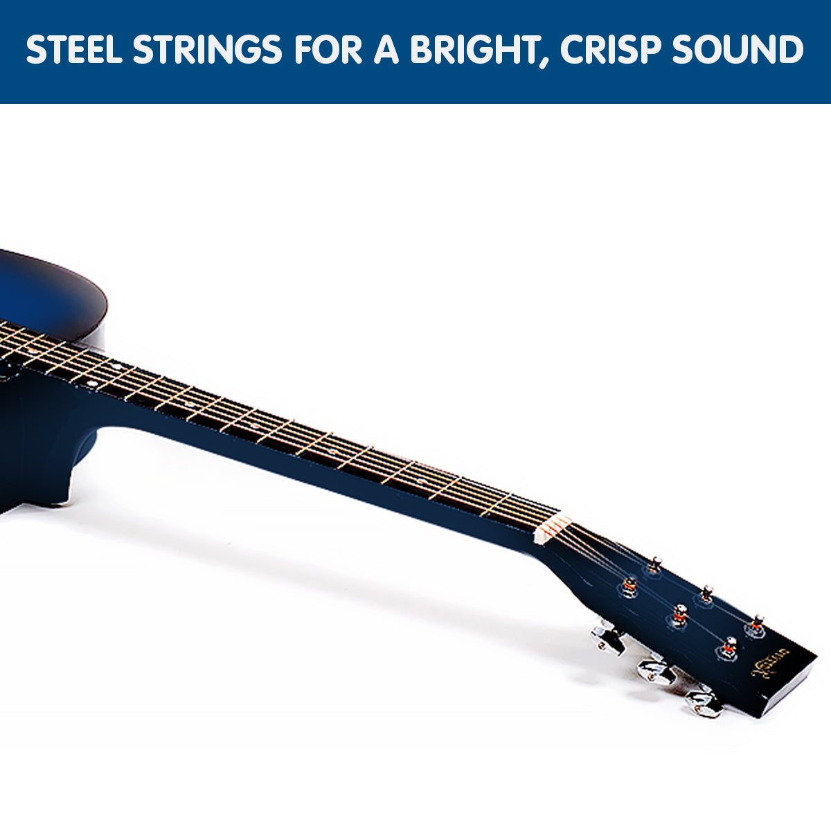 Karrera 38in Cutaway Acoustic Guitar with Guitar Bag | Blue Burst | Complete Starter Kit