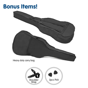 Karrera 38in Cutaway Acoustic Guitar with Guitar Bag | Blue Burst | Complete Starter Kit