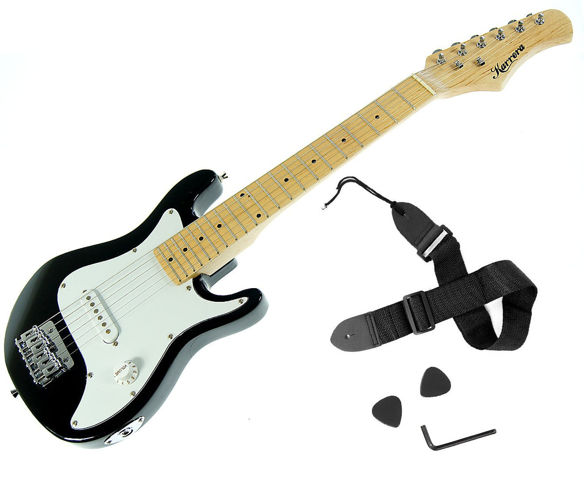 Karrera Children's Electric Guitar | Black | Beginner-Friendly Rock Guitar