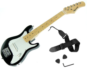 Karrera Children's Electric Guitar | Black | Beginner-Friendly Rock Guitar