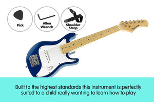 Karrera Children's Electric Guitar | Blue | 6-String Kids Music Instrument