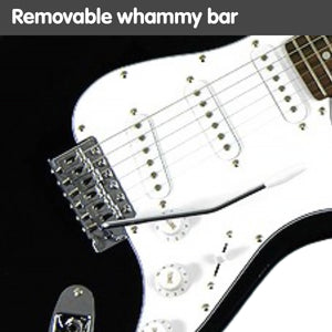 Karrera 39in Electric Guitar | Black | Professional Look for Beginners