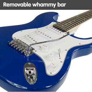 Karrera 39in Electric Guitar | Blue | Rock Music Beginner Instrument