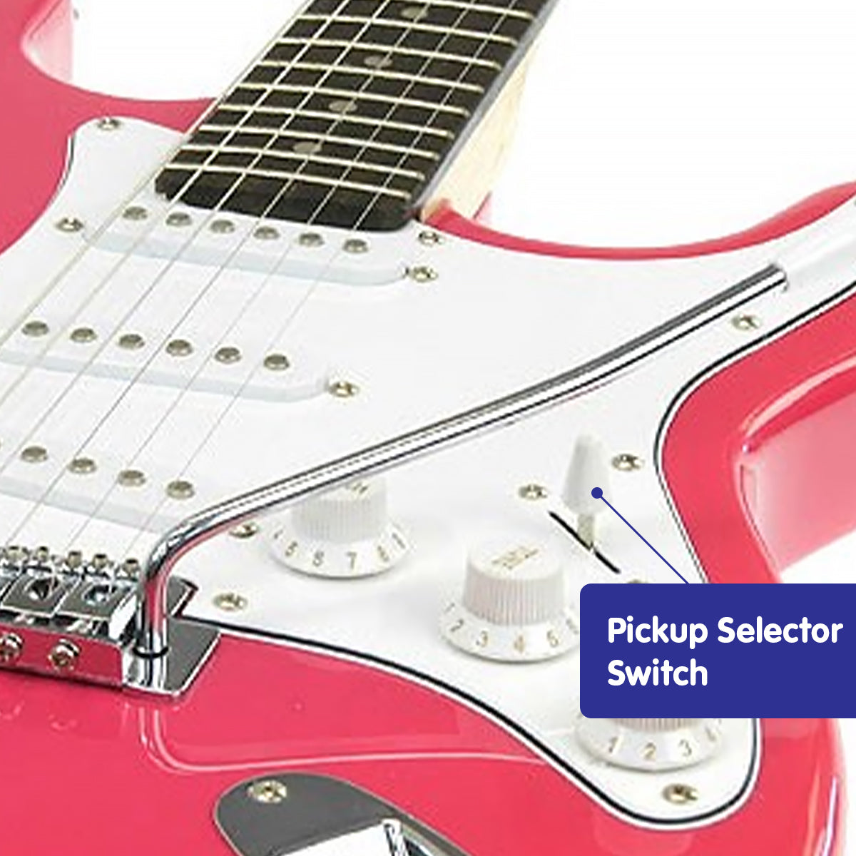 Karrera 39in Electric Guitar | Pink | Entry-Level Electric Guitar